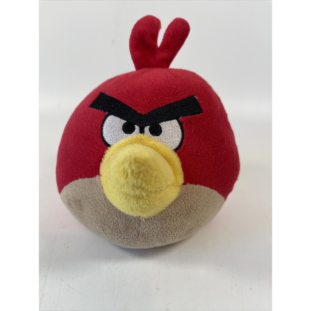 Angry Birds Plush Red Bird Toy Stuffed Animal 5" round